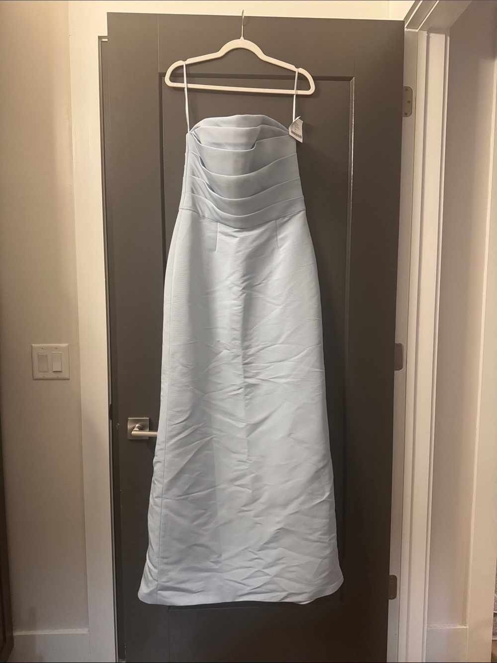 Amsale Sonia Ice Blue Bridesmaids Dress-NWT